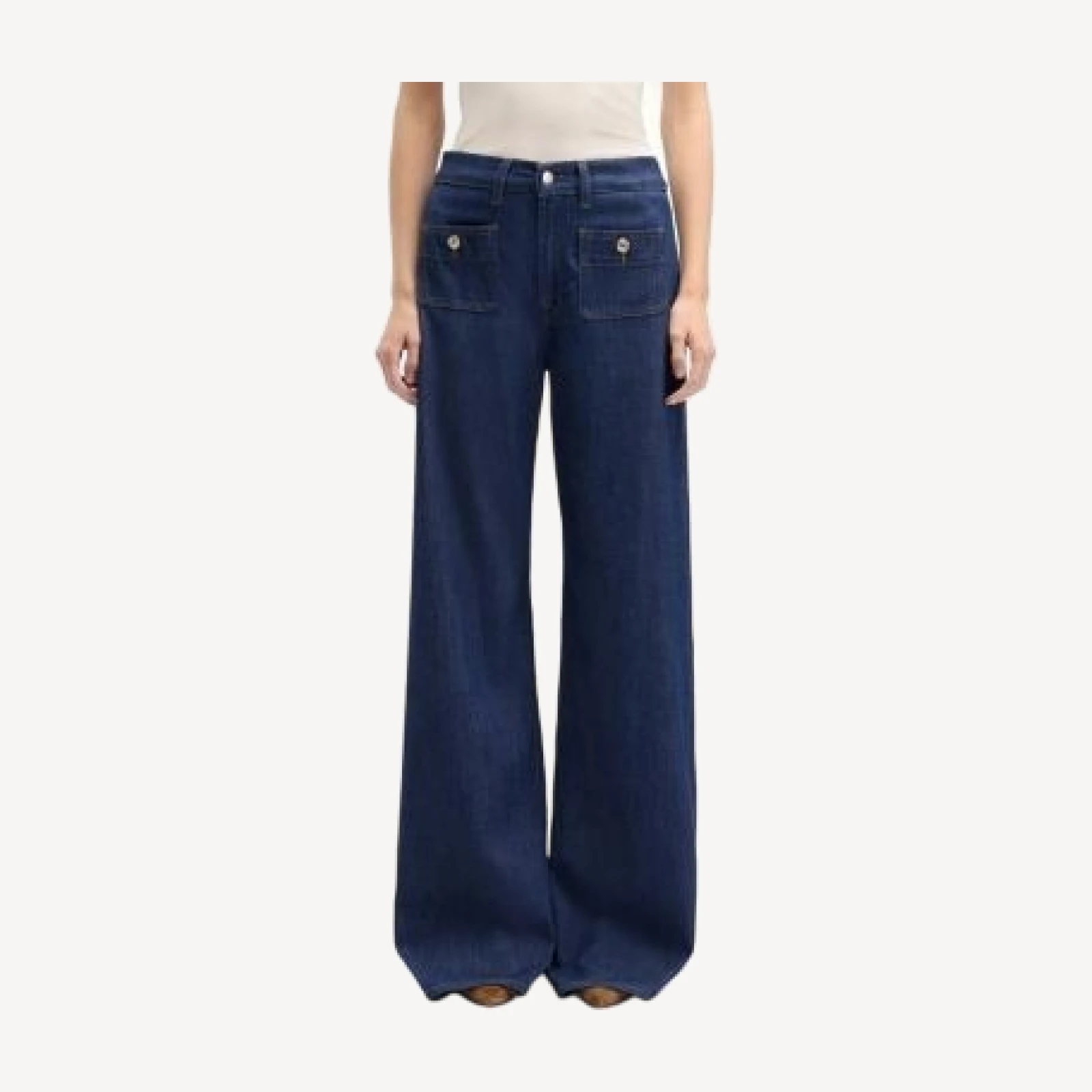 7 For All Mankind Lotta High Rise Wide Leg Jeans in Halona
