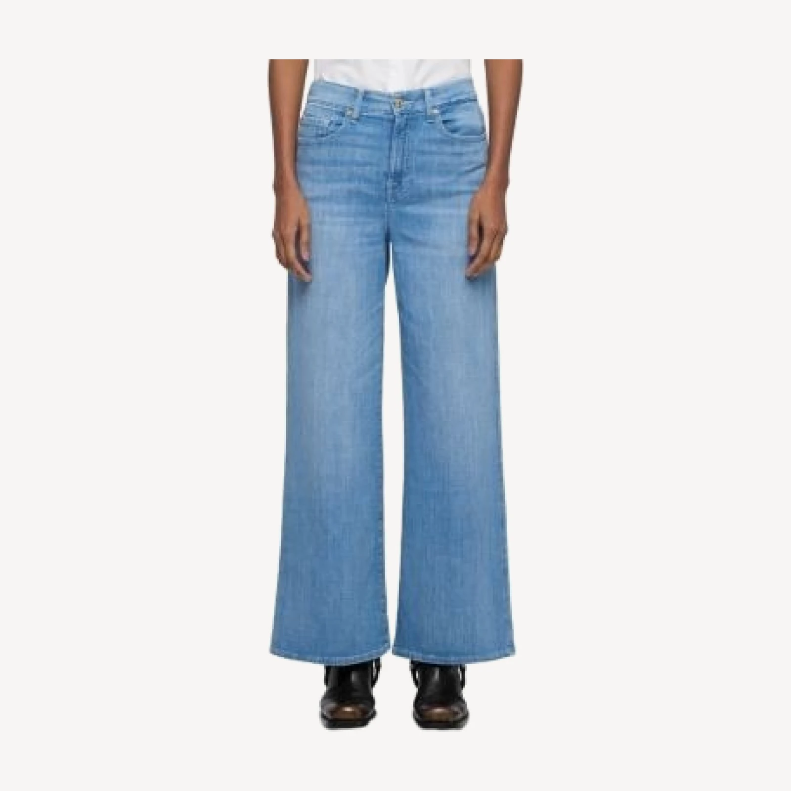 7 For All Mankind Lotta High Rise Ankle Jeans in Glisten