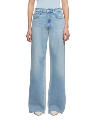 7 For All Mankind Panel Lotta High Rise Jeans in Seabreeze