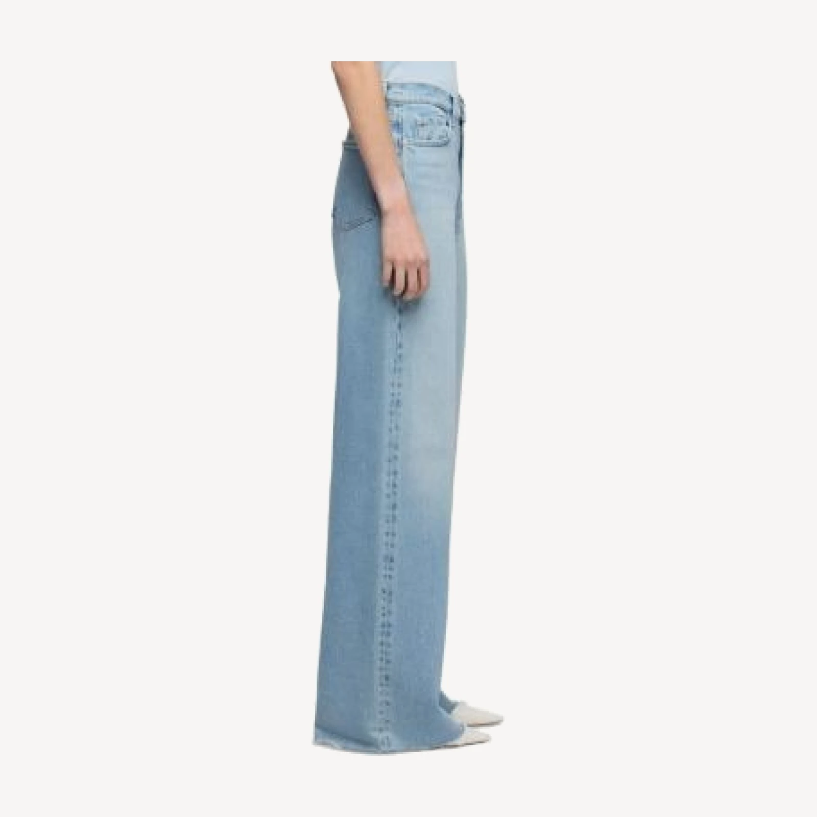 7 For All Mankind Panel Lotta High Rise Jeans in Seabreeze
