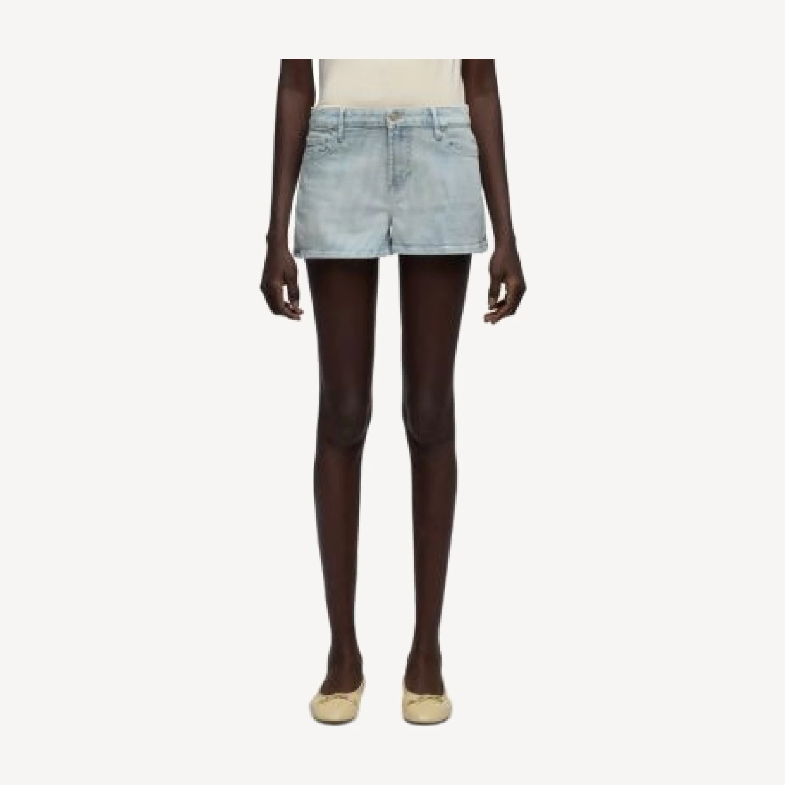 7 For All Mankind Stripe Denim Shorts