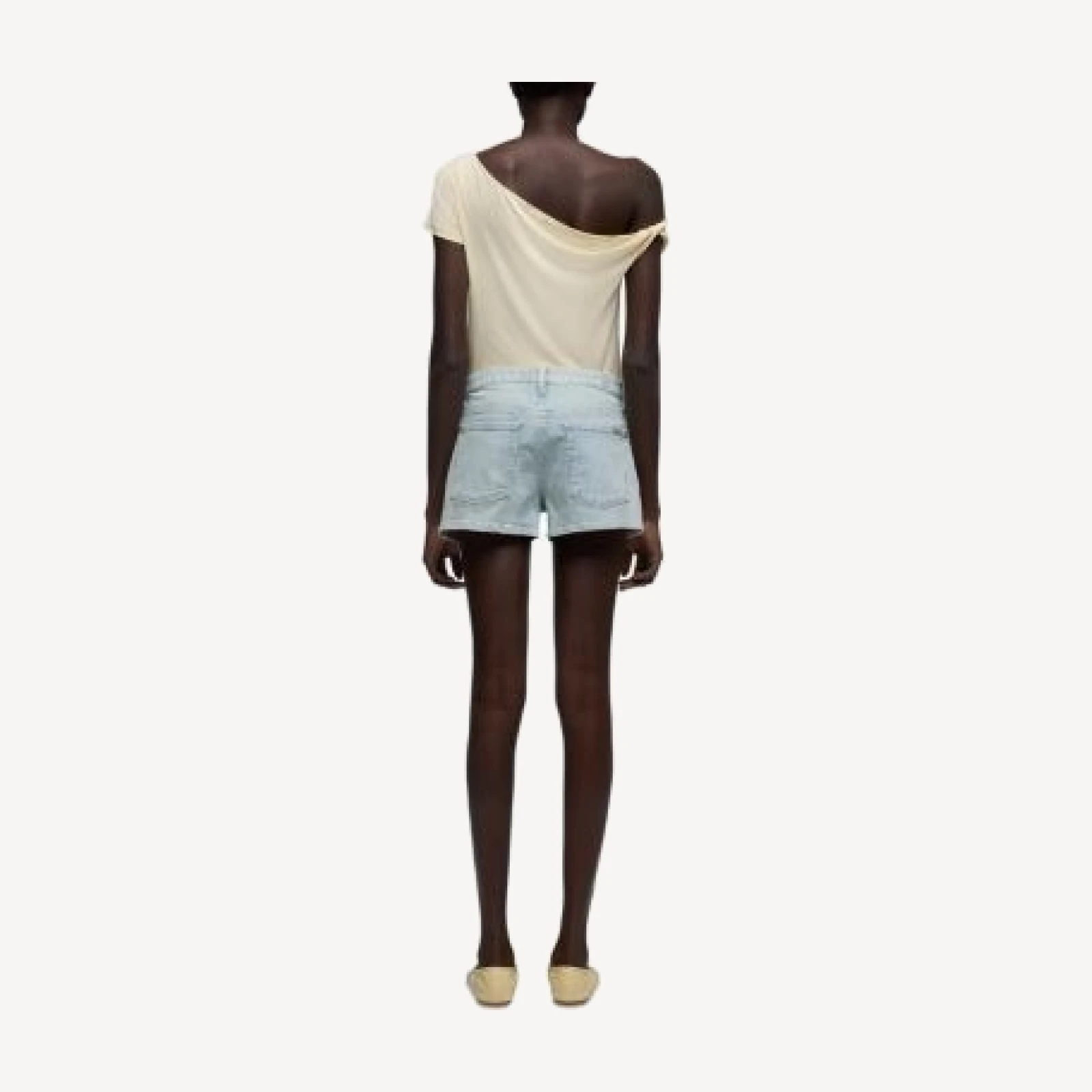 7 For All Mankind Stripe Denim Shorts