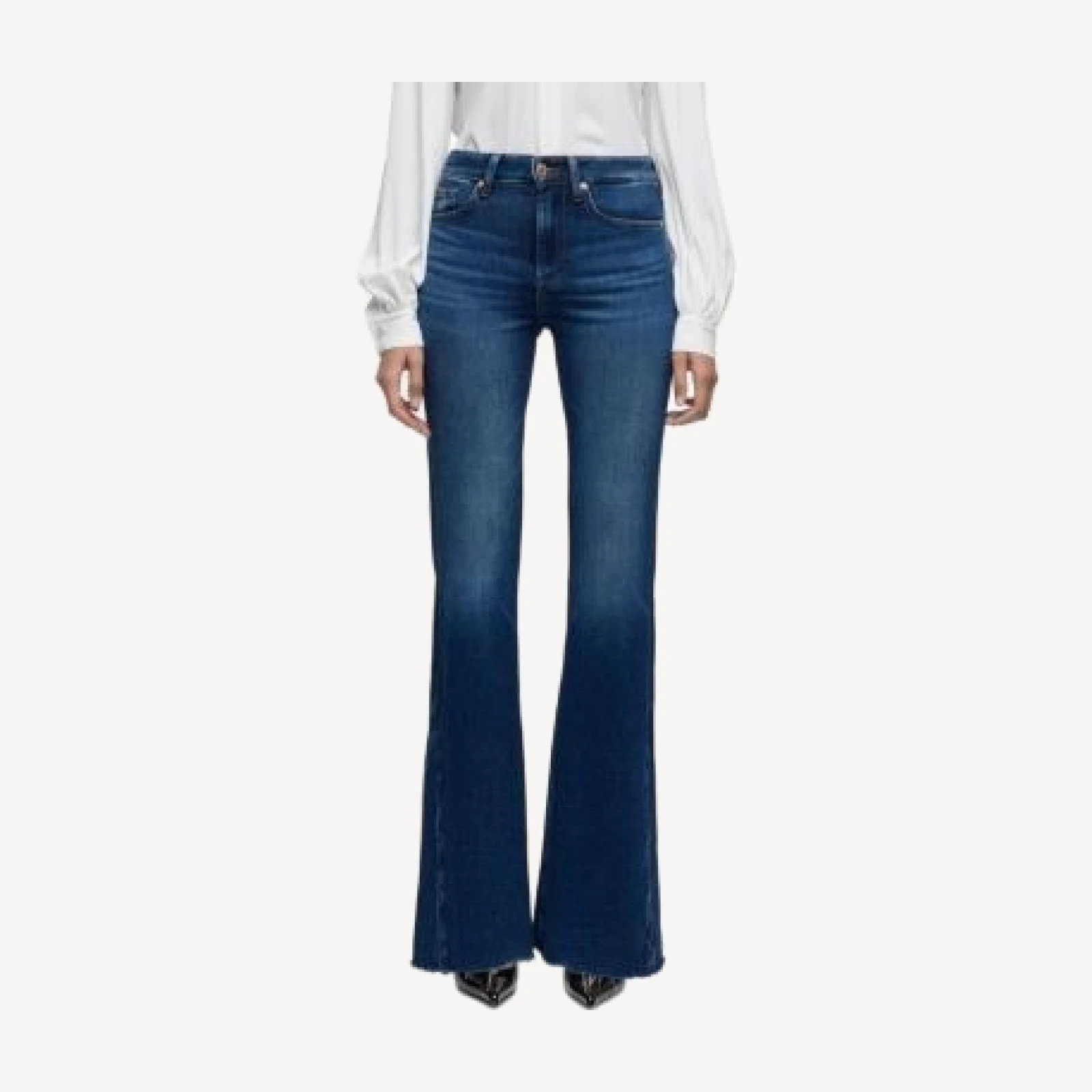 7 For All Mankind The Leggy High Rise Bootcut Jeans in Current