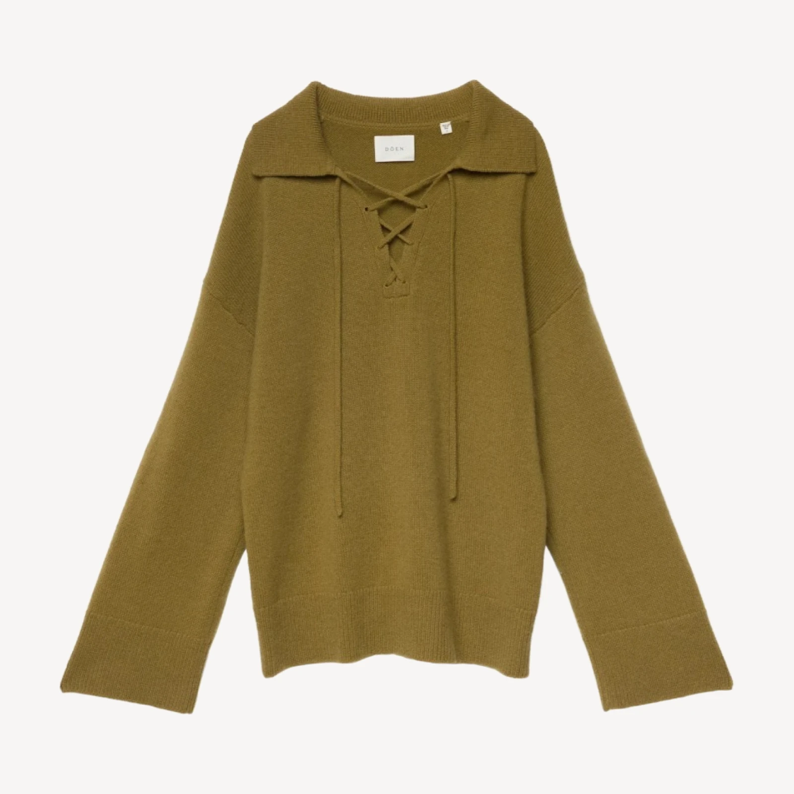 BURKE CASHMERE SWEATER -- MOSSY OLIVE BROWN