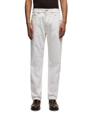 7 For All Mankind Straight Fit Cotton Blend Jeans in Cotton