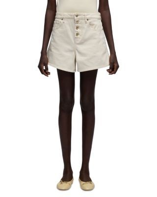 7 For All Mankind Kori Mid Rise Jean Shorts in Moondust