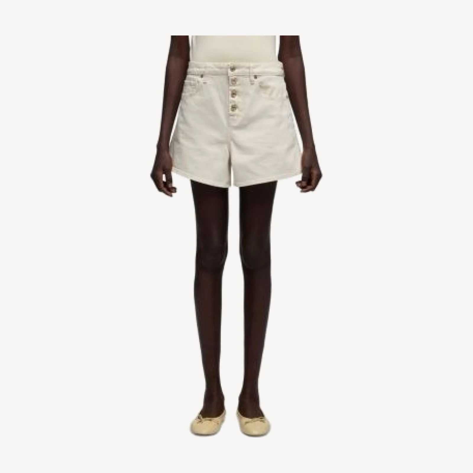 7 For All Mankind Kori Mid Rise Jean Shorts in Moondust