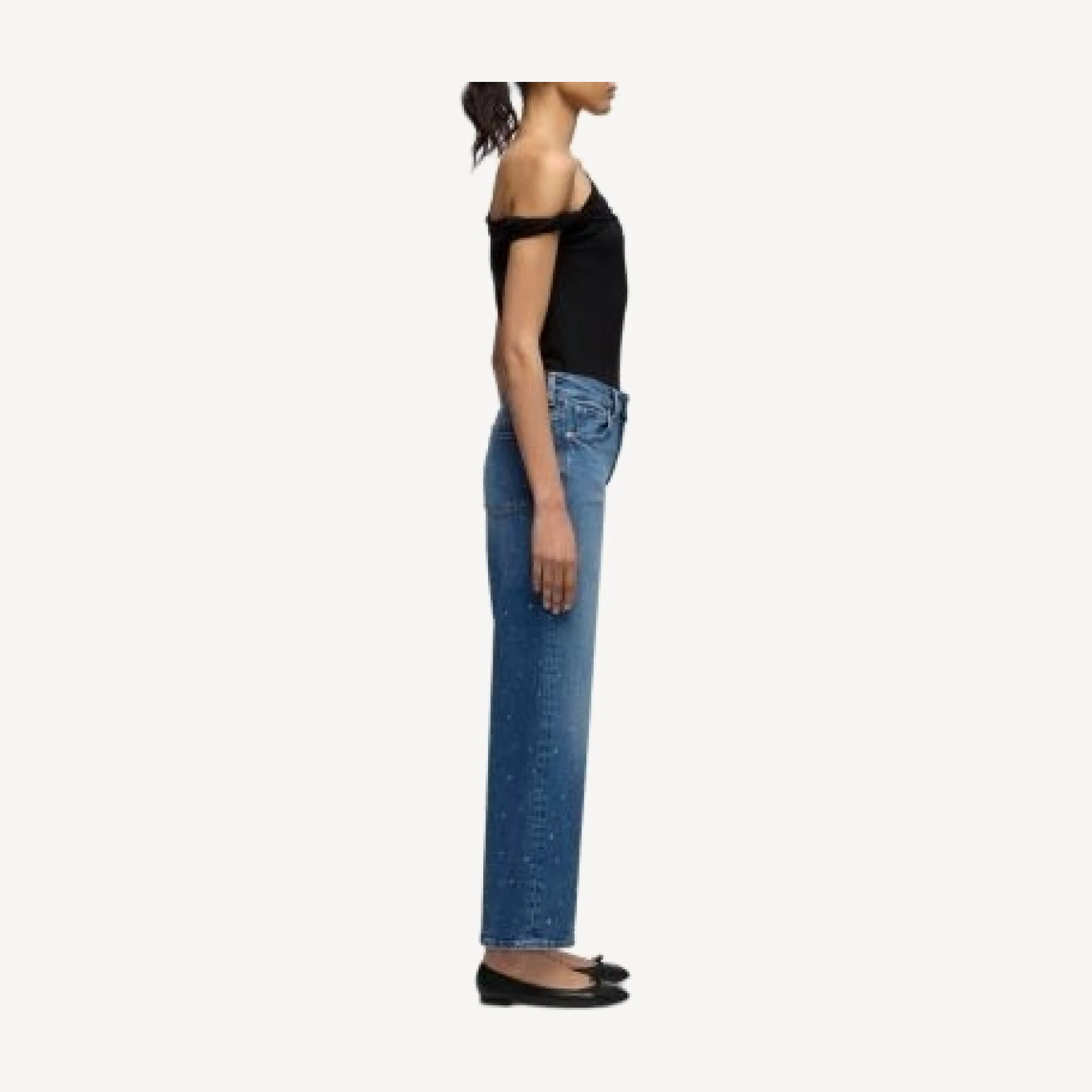 7 For All Mankind Stovepipe Straight Ankle Jeans in Blue Shine