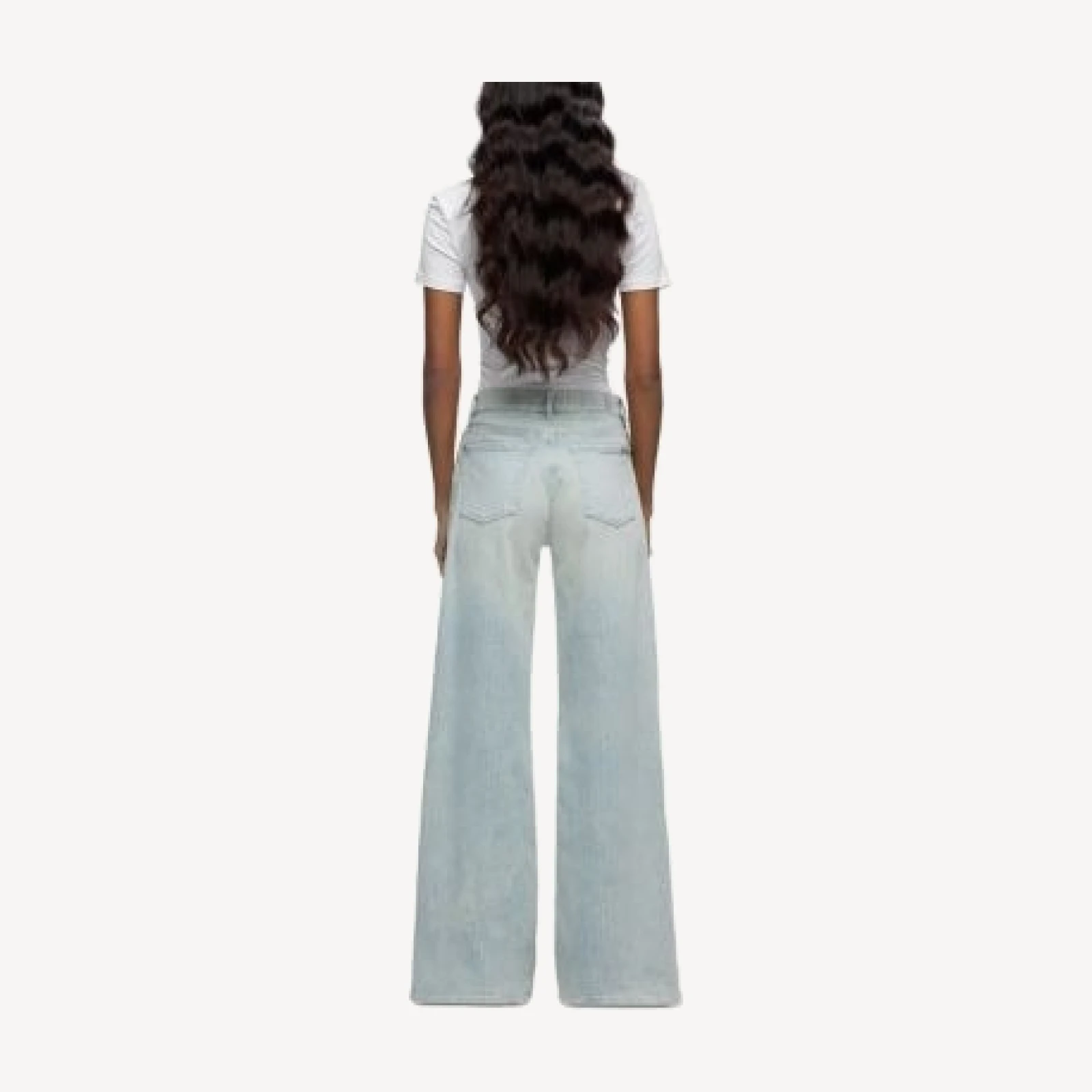 7 For All Mankind Lotta High Rise Wide Leg Jeans in Sugar