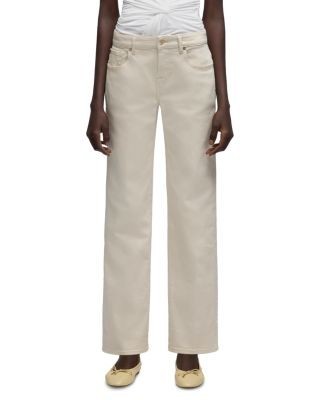 7 For All Mankind Calie High Rise Straight Jeans in Moondust