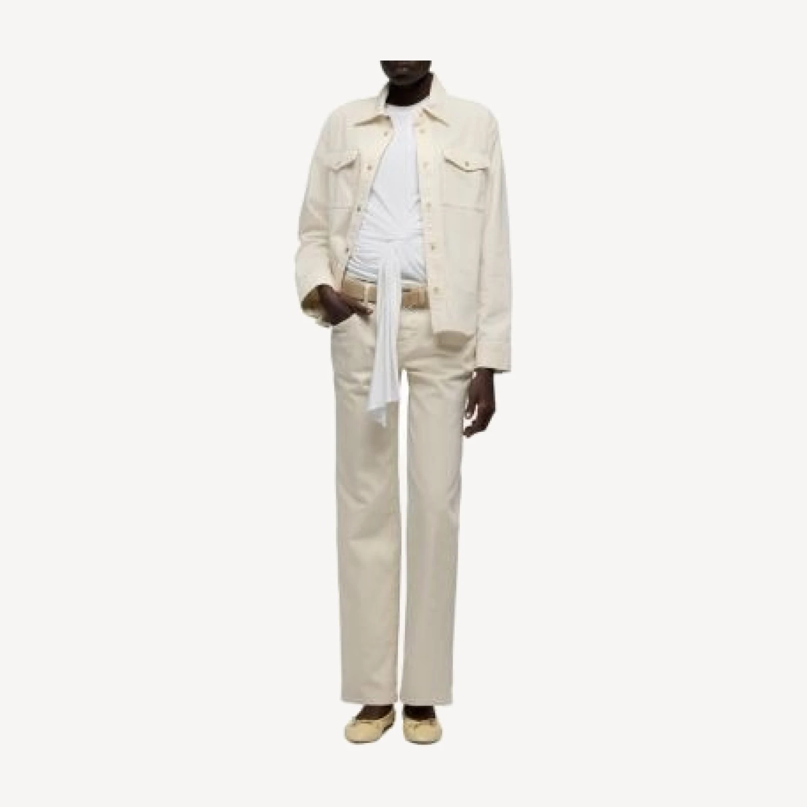 7 For All Mankind Calie High Rise Straight Jeans in Moondust