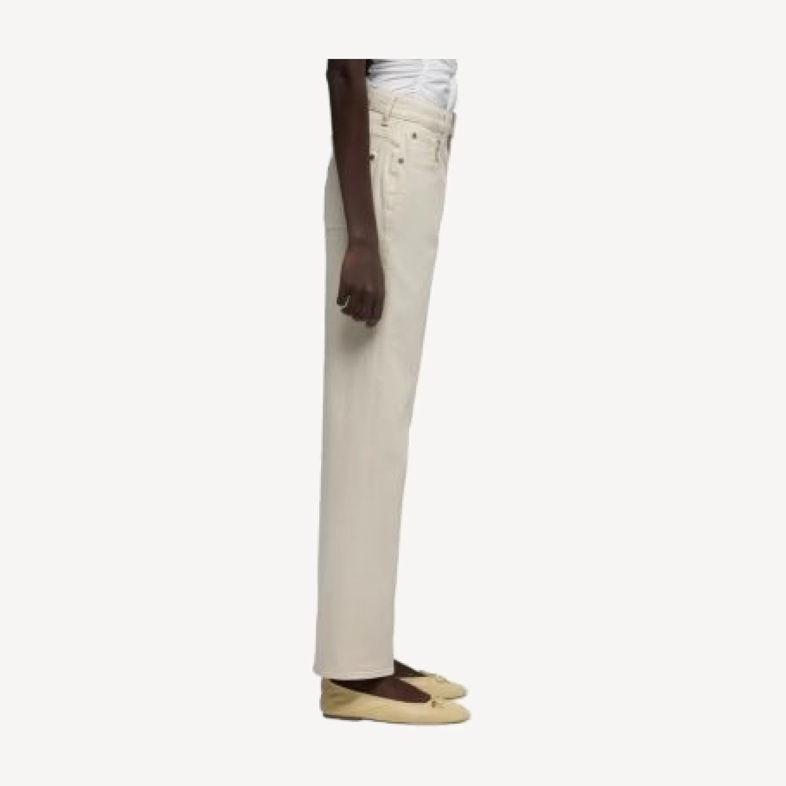 7 For All Mankind Calie High Rise Straight Jeans in Moondust