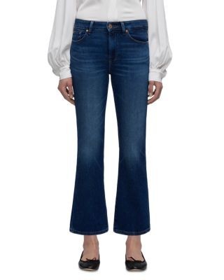 7 For All Mankind The Leggy Mid Rise Bootcut Crop Jeans in Current