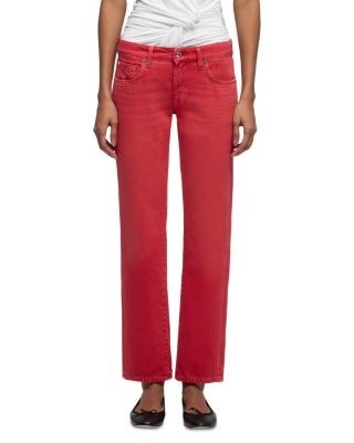 7 For All Mankind Low Rise Cigarette Jeans in Flame