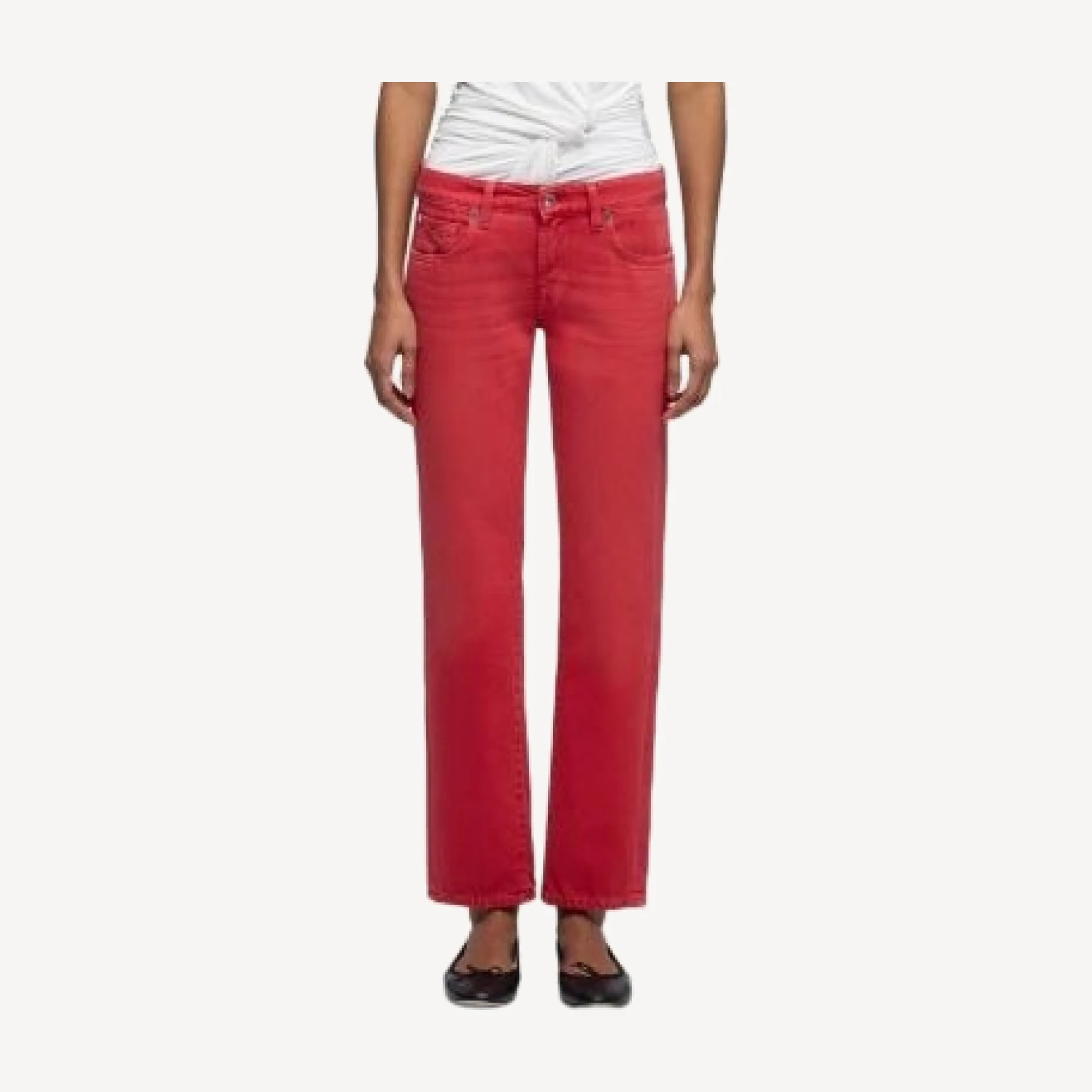 7 For All Mankind Low Rise Cigarette Jeans in Flame
