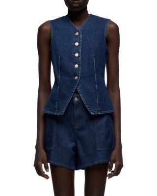 7 For All Mankind Denim Lady Vest in Indiglow