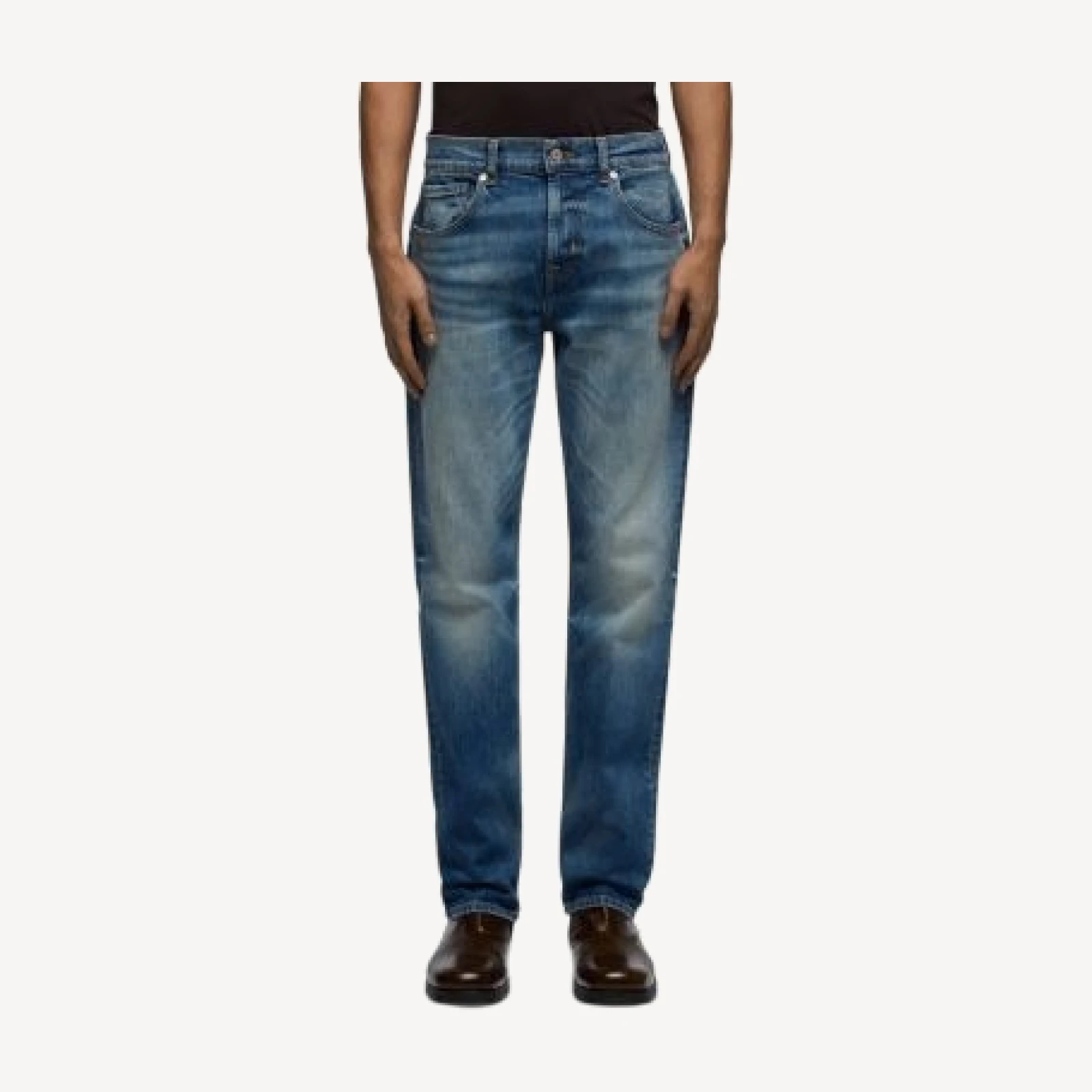 7 For All Mankind Straight Fit Cotton Blend Jeans in Range