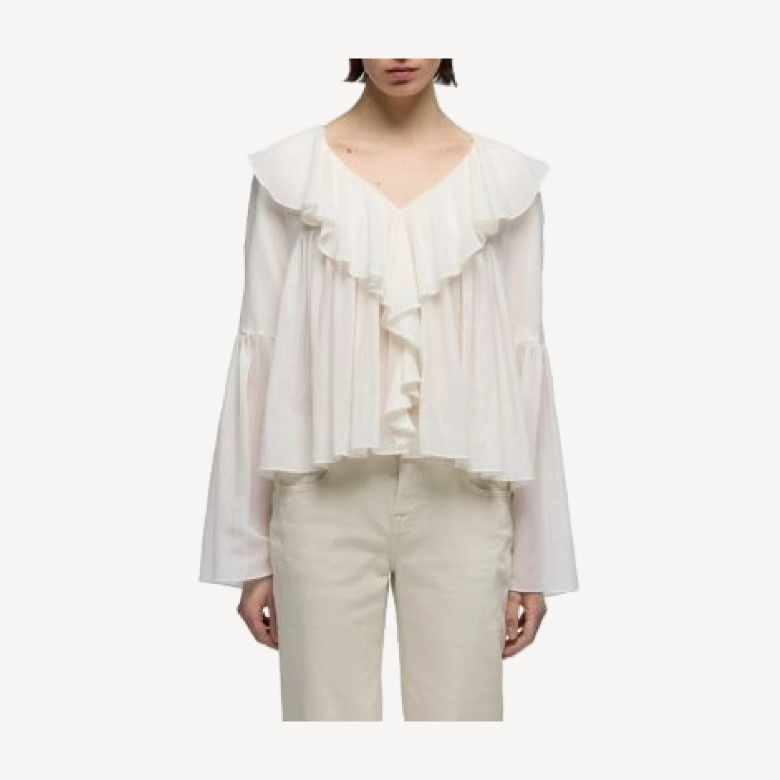 7 For All Mankind Flowy Long Sleeve Blouse