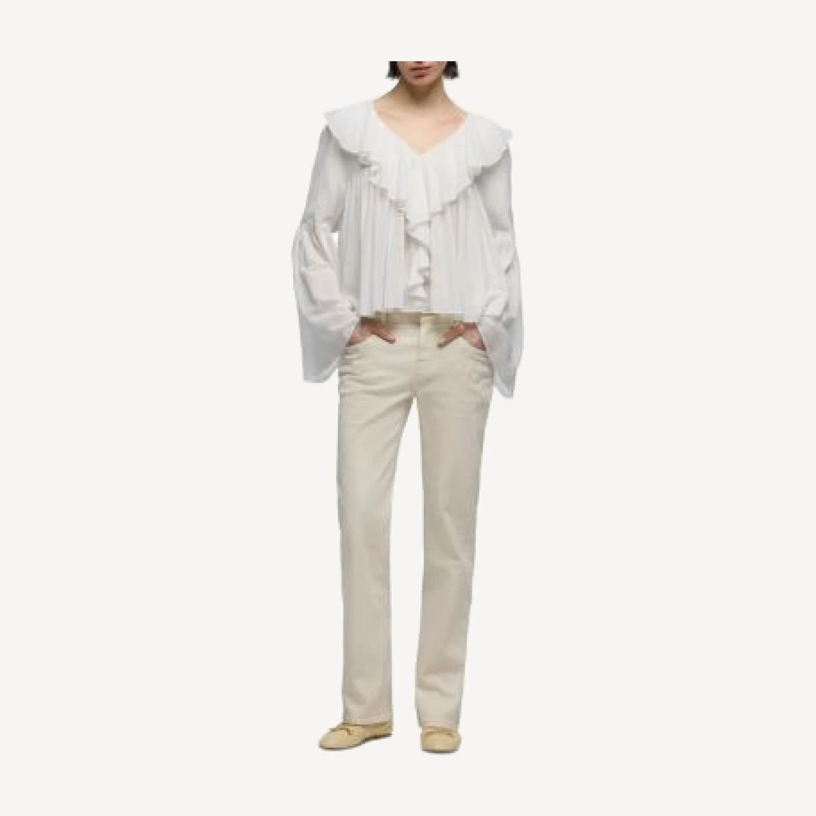 7 For All Mankind Flowy Long Sleeve Blouse