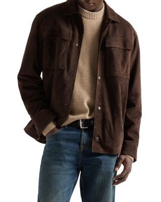 7 For All Mankind Suede Button Overshirt