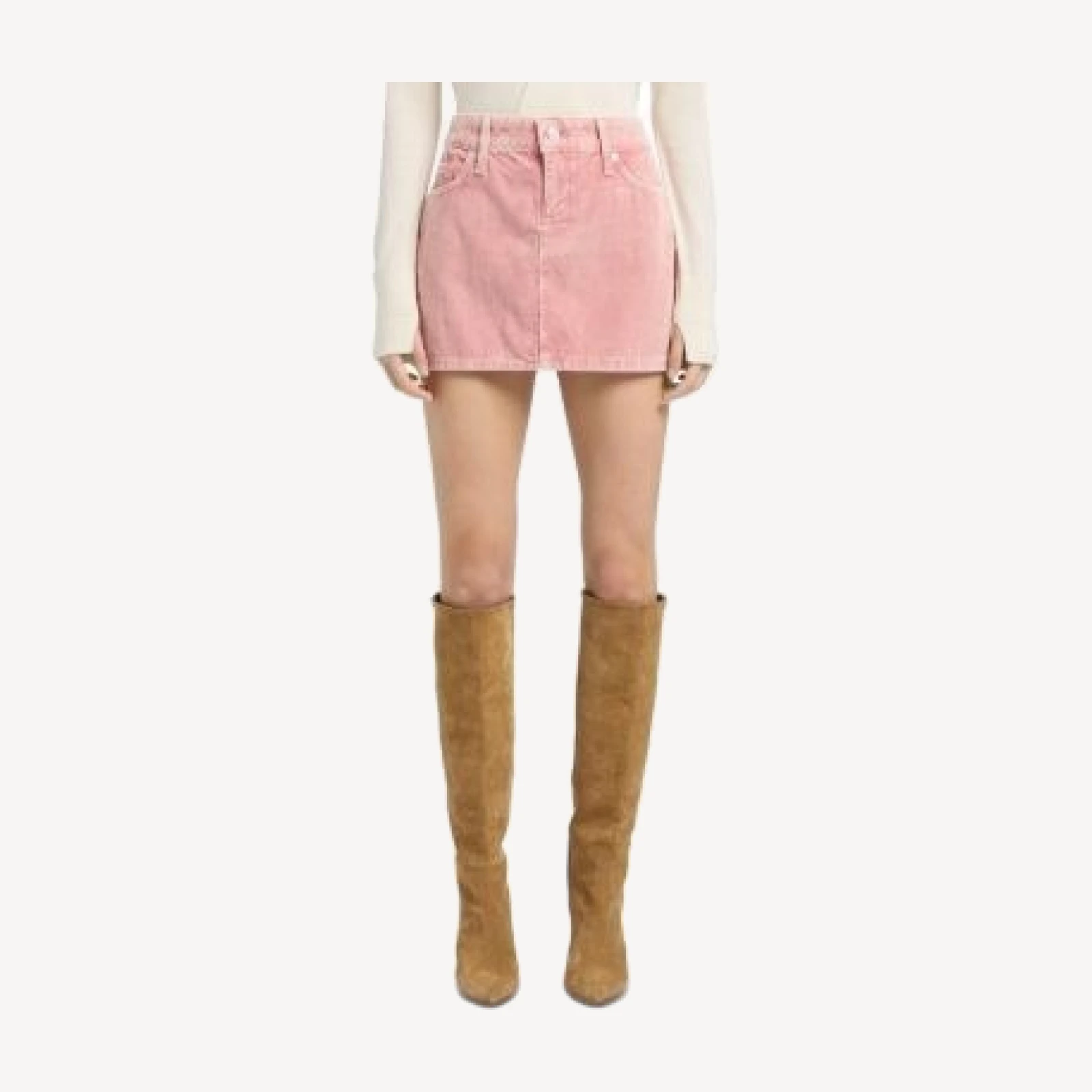 7 For All Mankind Cherry Corduroy Skirt