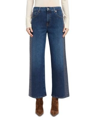 7 For All Mankind Stovepipe High Rise Ankle Straight Jeans in Revolt