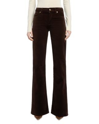 7 For All Mankind The Leggy Mid Rise Flare Jeans in Velvet Chocolate