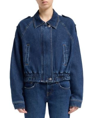7 For All Mankind Denim Aviator Jacket