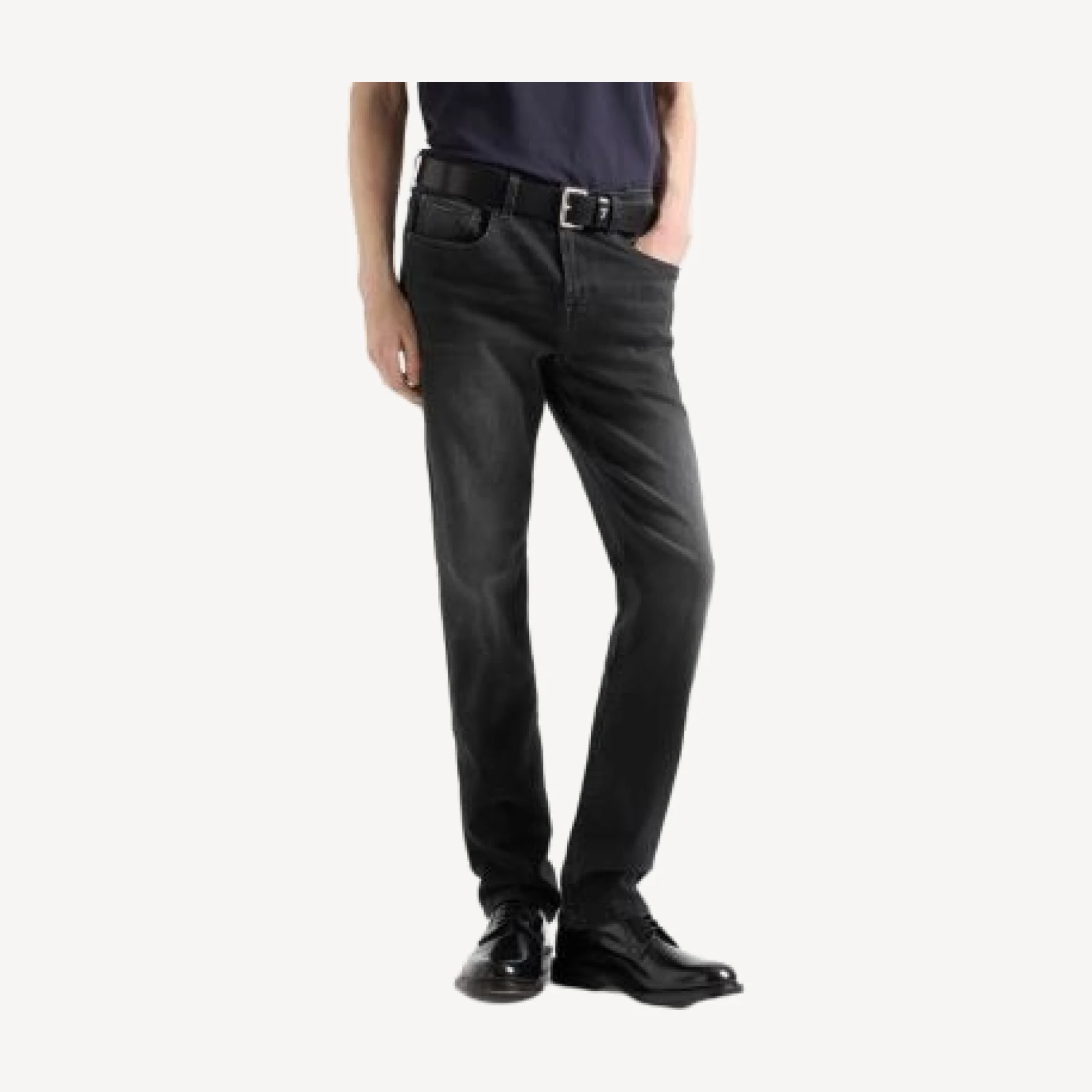 7 For All Mankind The Straight Relaxed Fit 33.5 Jeans in Cinder