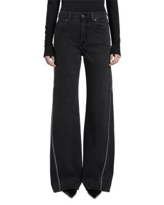 7 For All Mankind Lotta High Rise Wide Leg Jeans in Nocturne