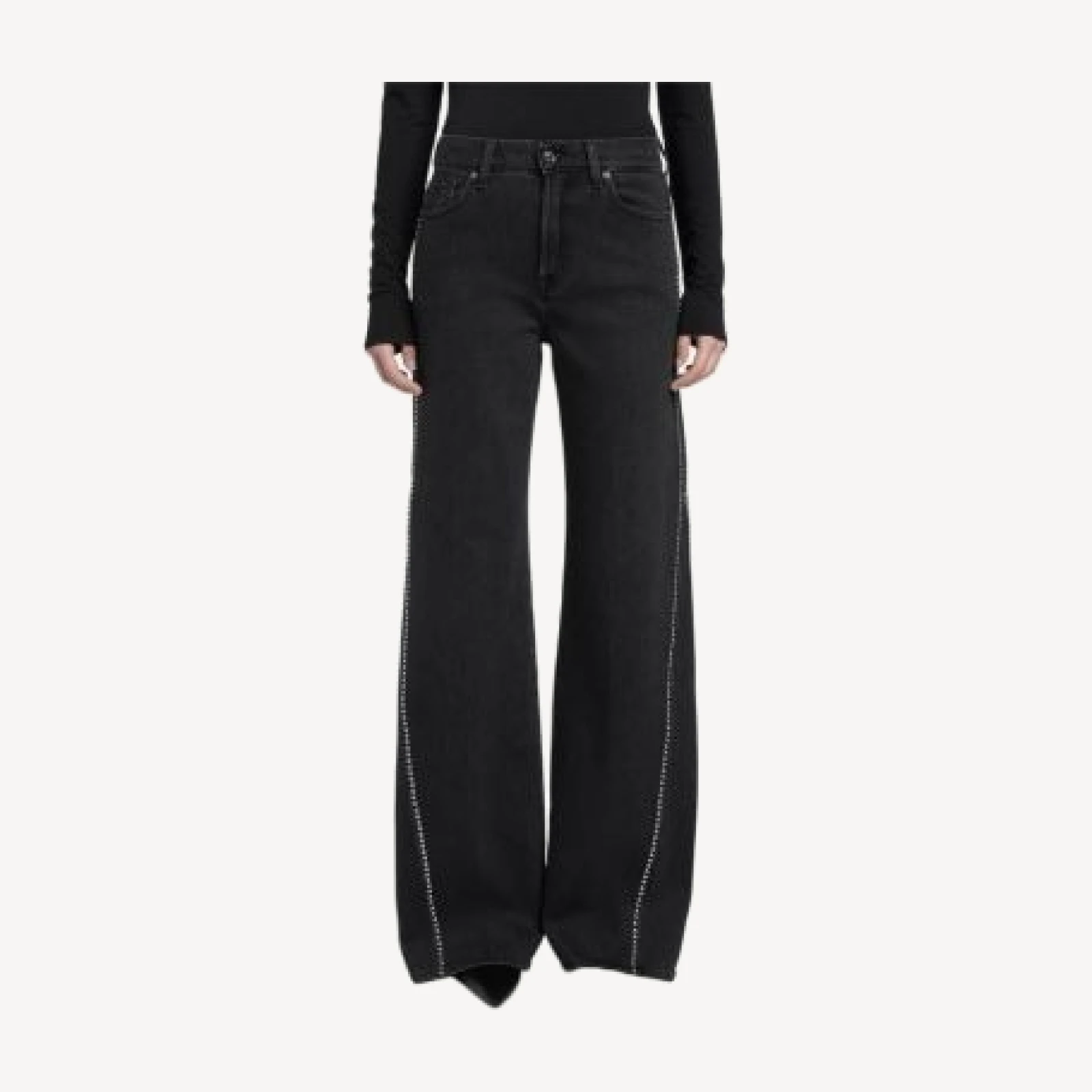 7 For All Mankind Lotta High Rise Wide Leg Jeans in Nocturne