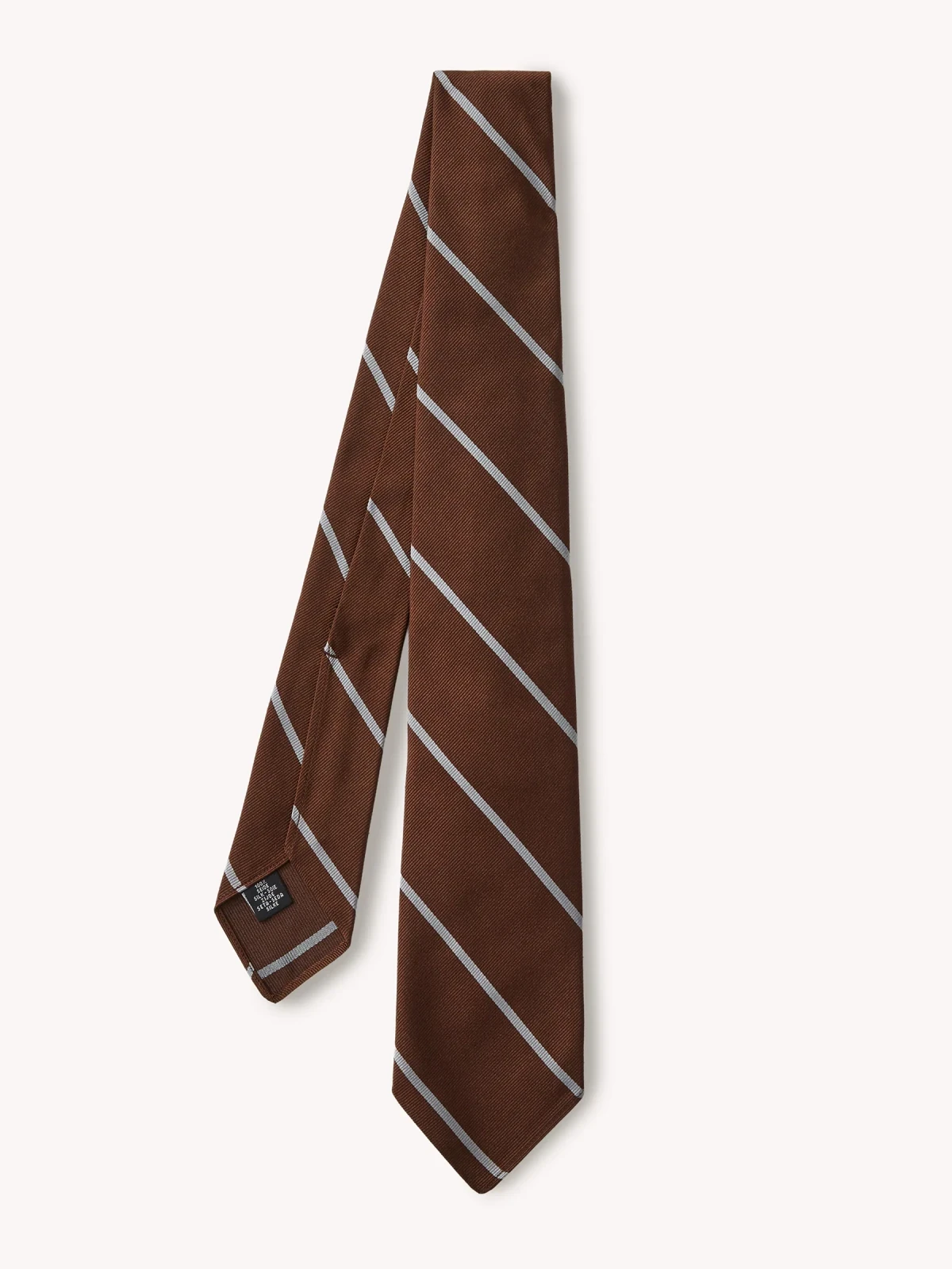 Rust Bar Stripe Italian Silk Woven Tie
