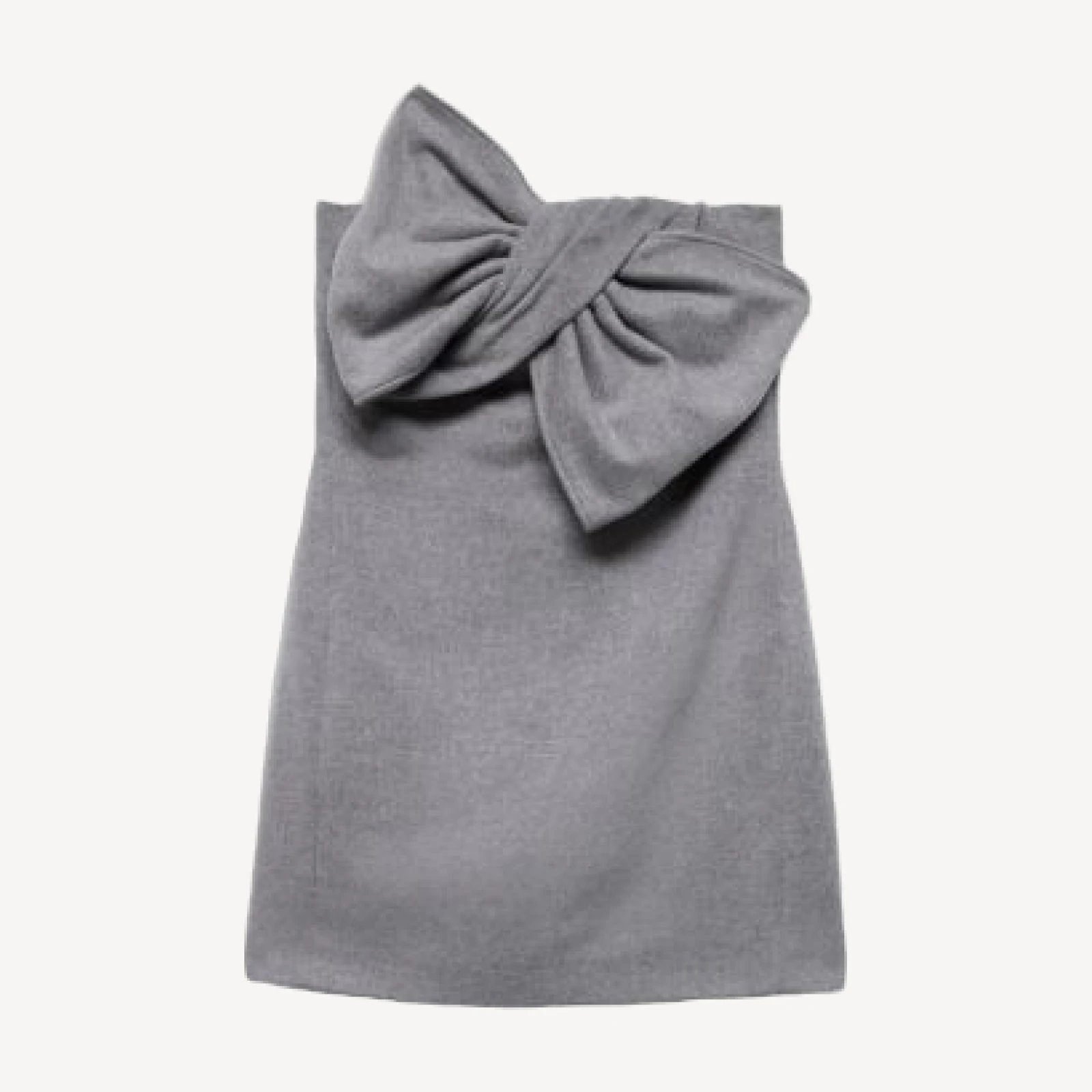 7 For All Mankind Wool-Blend Bow Trim Mini Dress