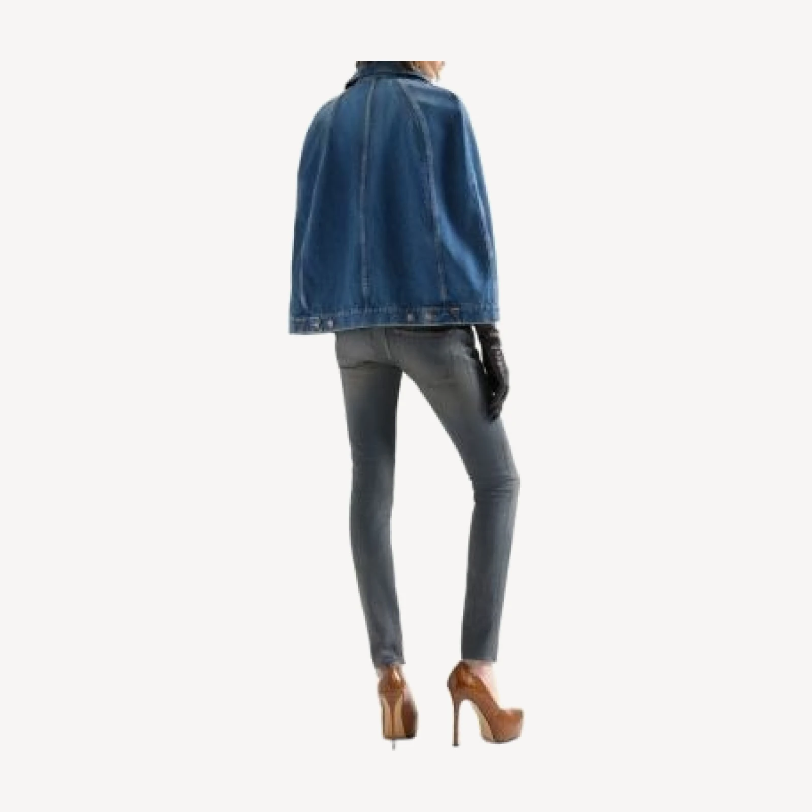 7 For All Mankind Cotton Denim Cape Jacket, photo 3