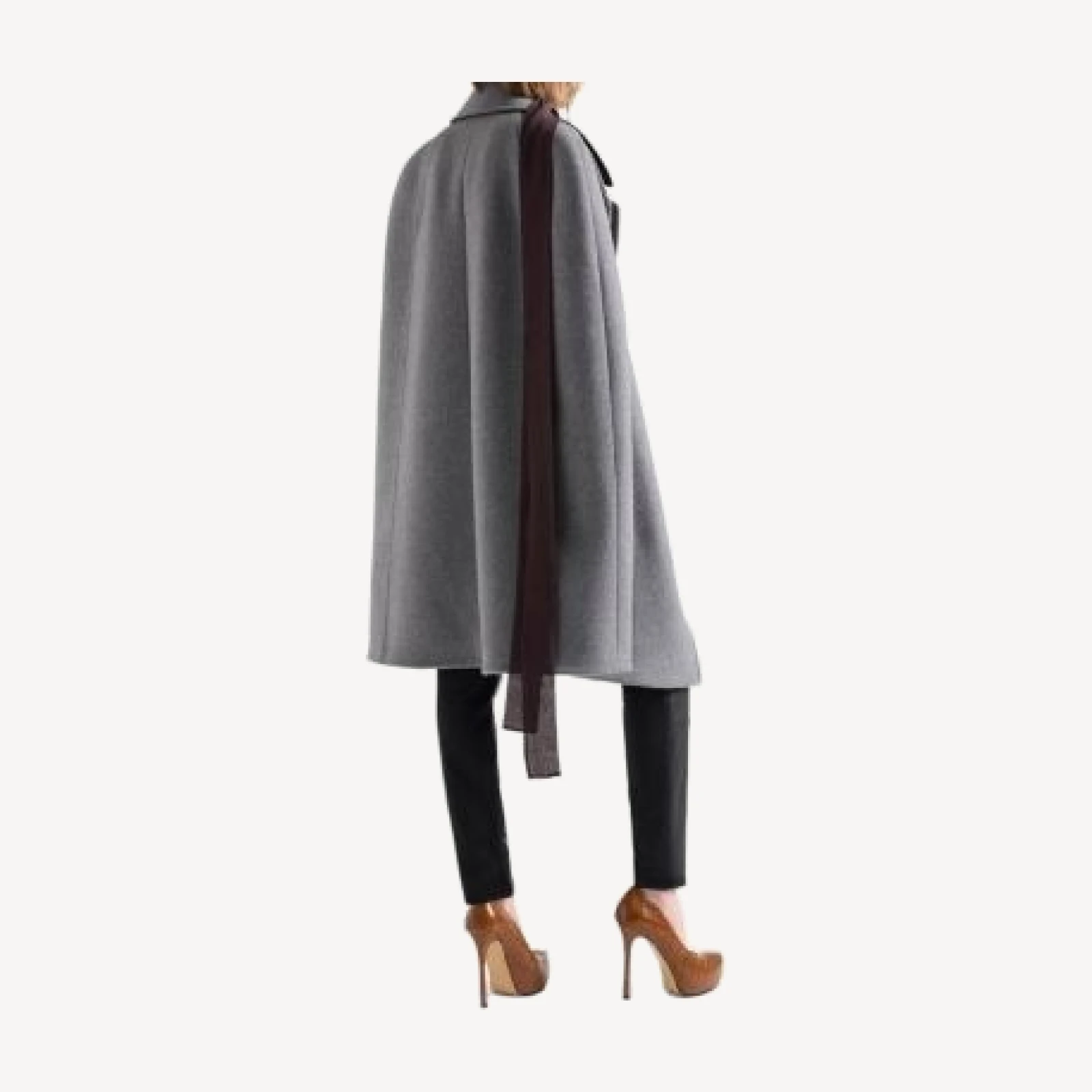 7 For All Mankind Wool Blend Double Breasted Cape Coat