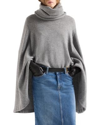 7 For All Mankind Wool High Neck Shawl Sweater