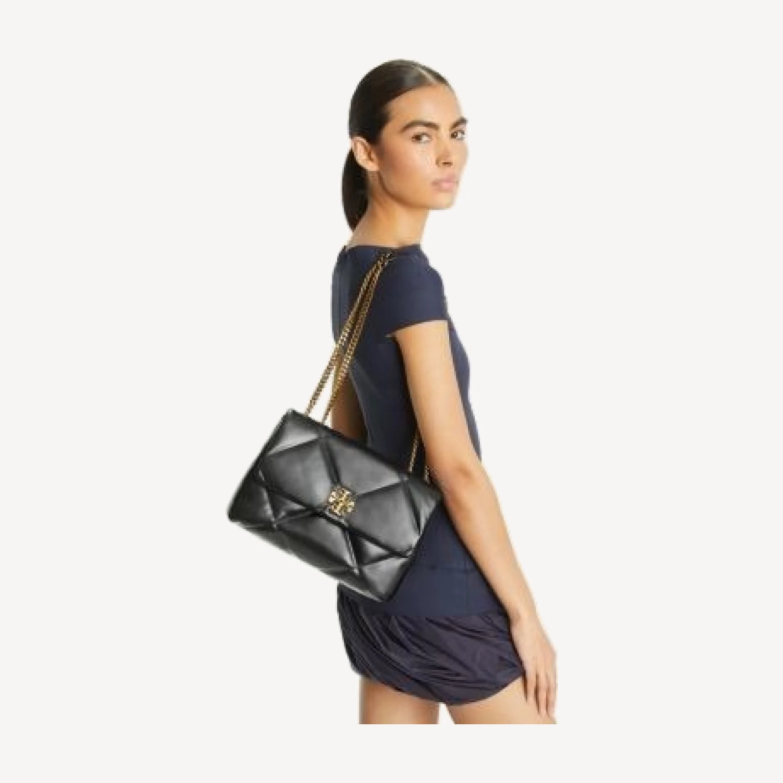 Tory Burch Kira Diamond Quilted Leather Convertible Shoulder Bag