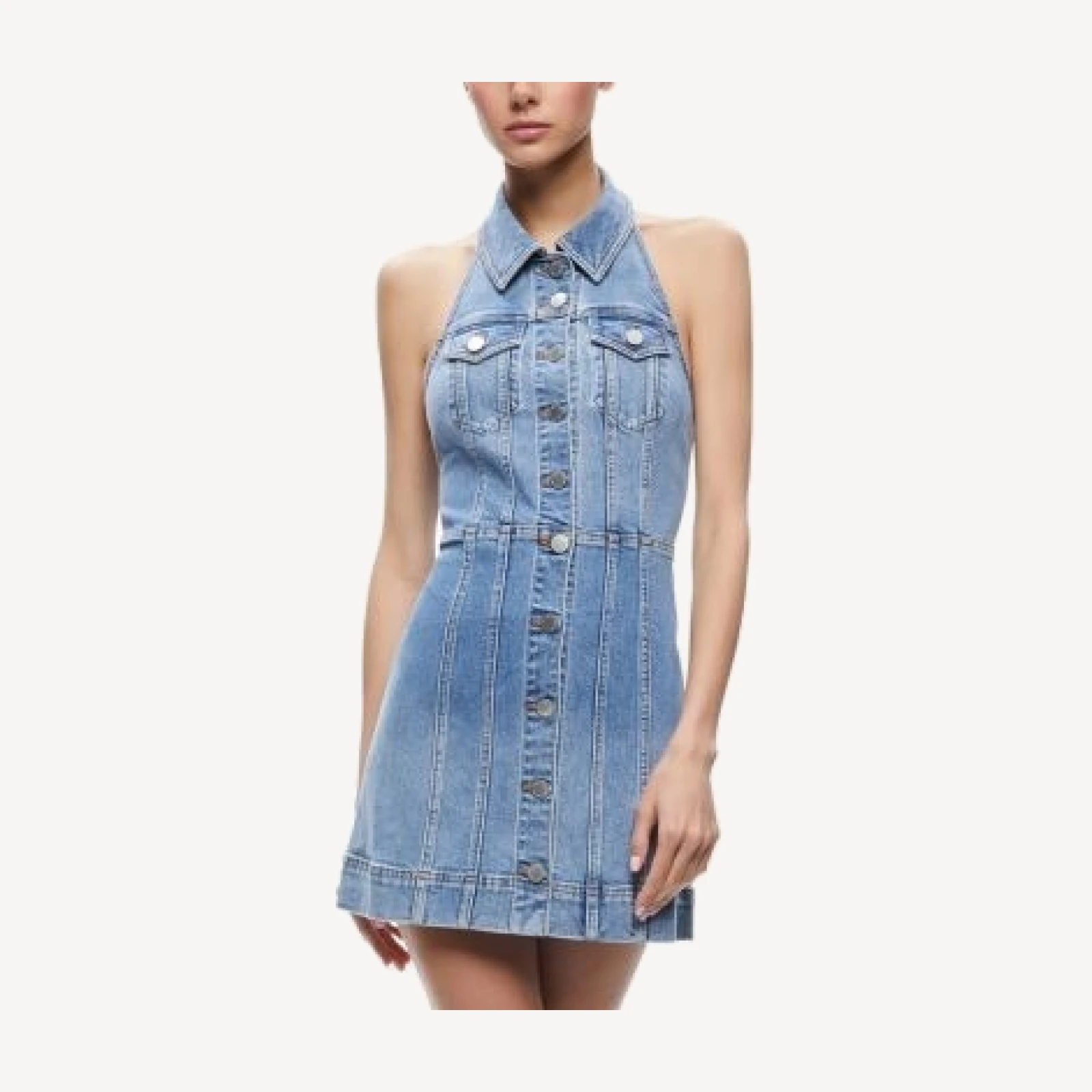 Alice and Olivia Kendall Denim Mini Dress