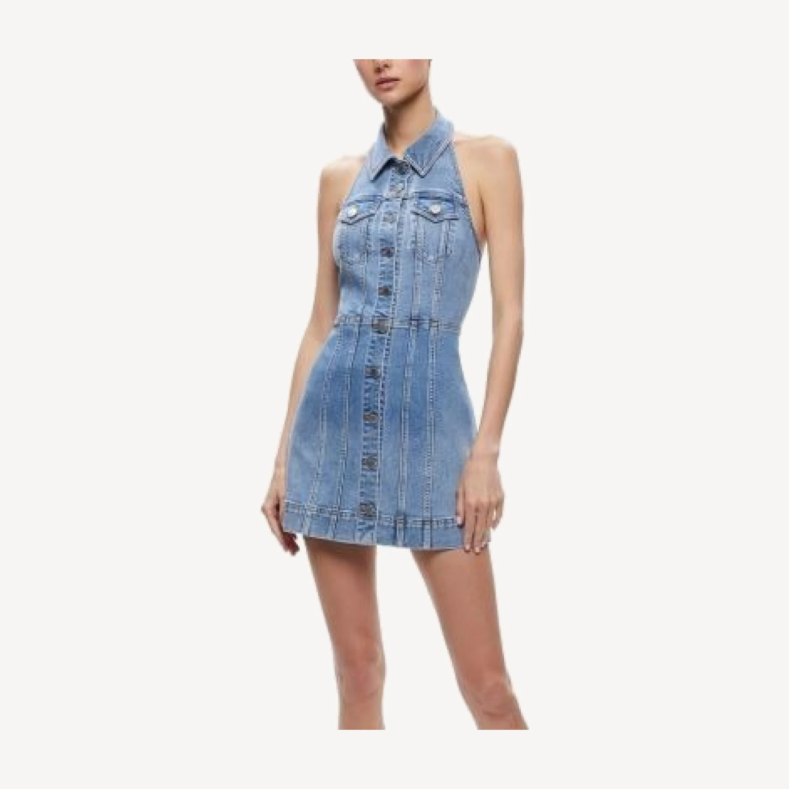 Alice and Olivia Kendall Denim Mini Dress