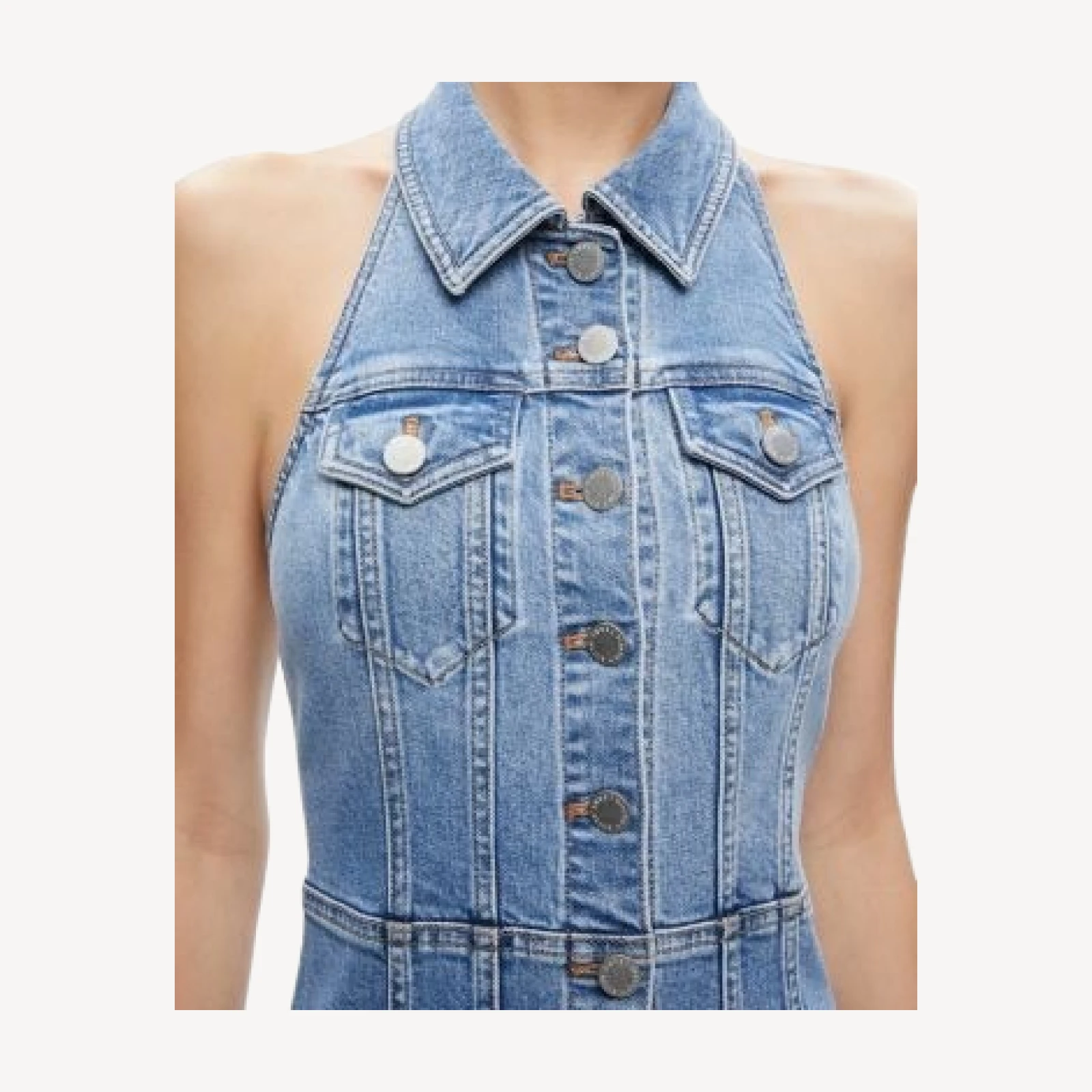 Alice and Olivia Kendall Denim Mini Dress