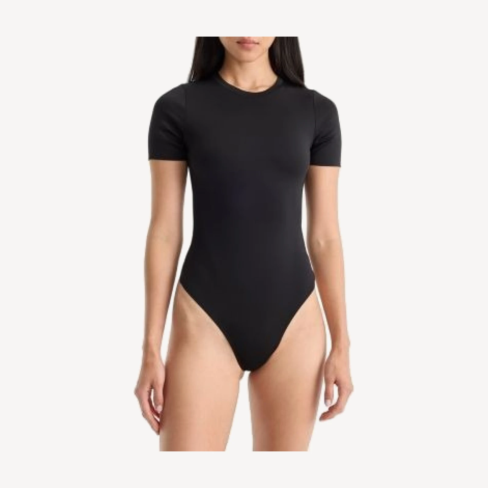Good American Short Sleeve Scuba Bodysuit