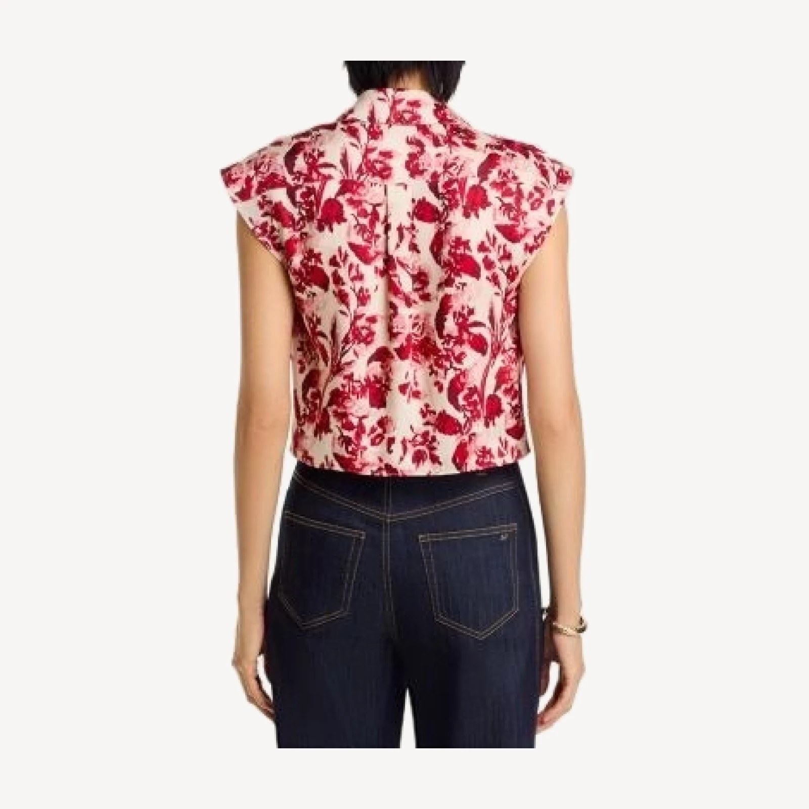 Cinq a Sept Floral Ribbons Marianna Sleeveless Blouse