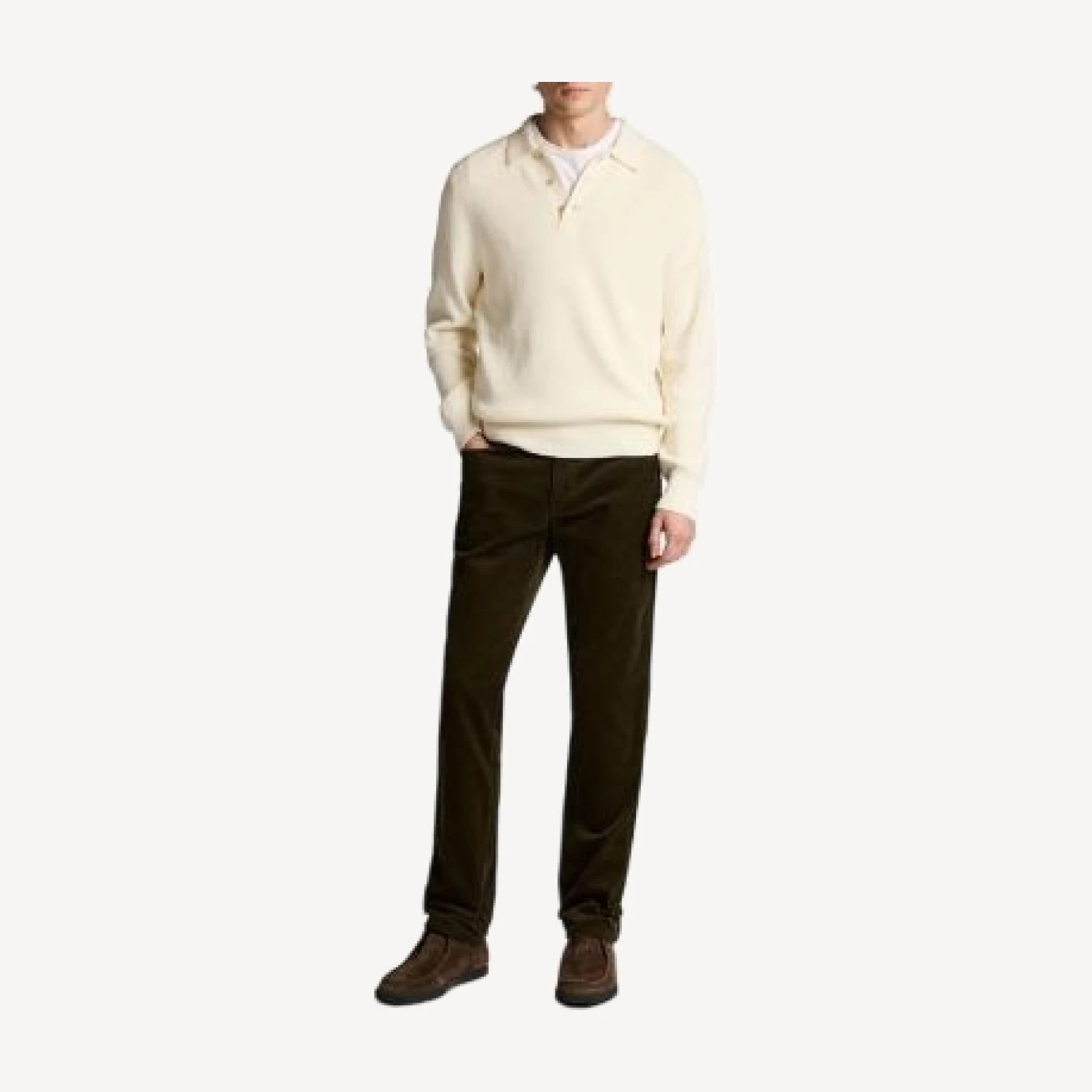 Vince Heirloom Shaker Cotton & Cashmere Polo Sweater