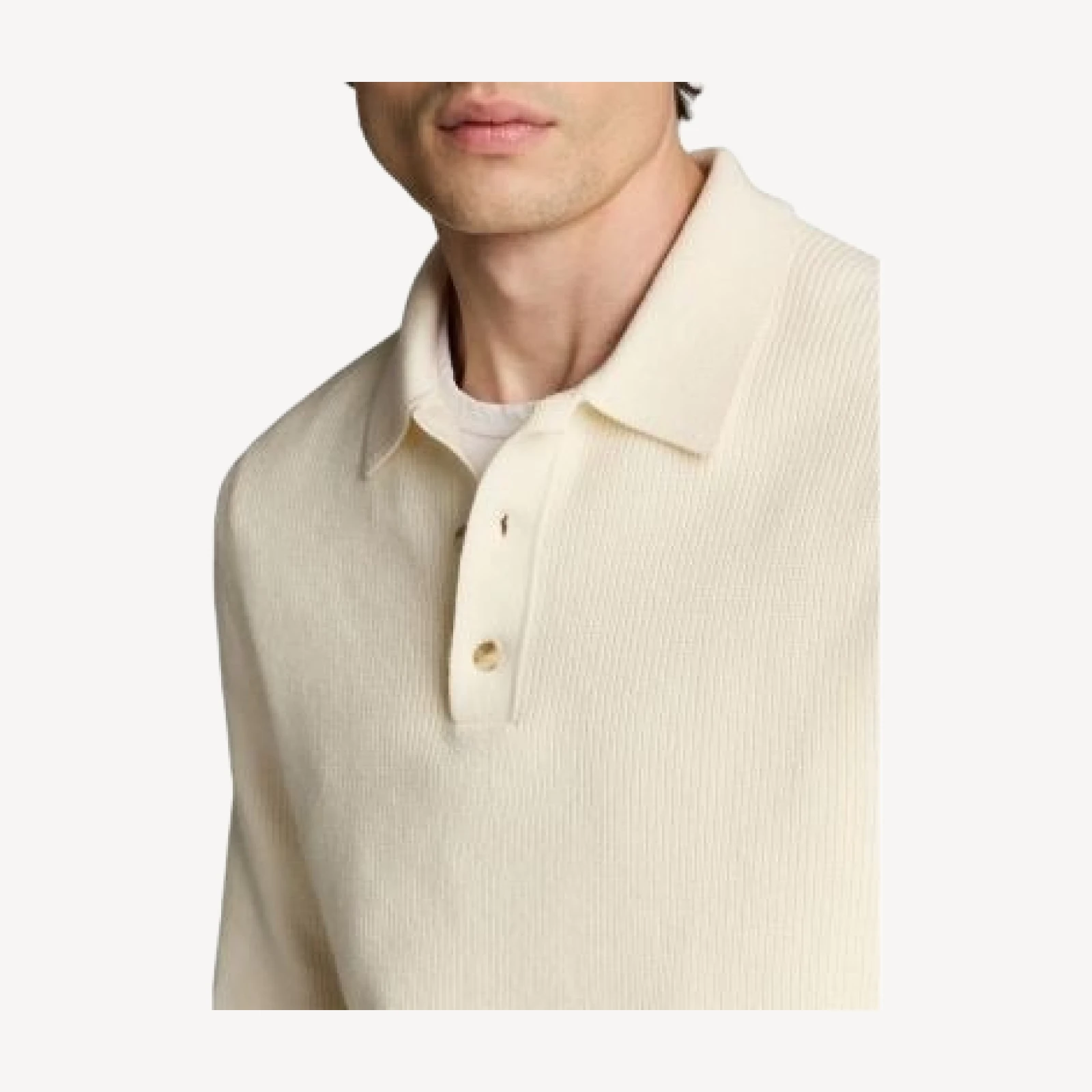 Vince Heirloom Shaker Cotton & Cashmere Polo Sweater