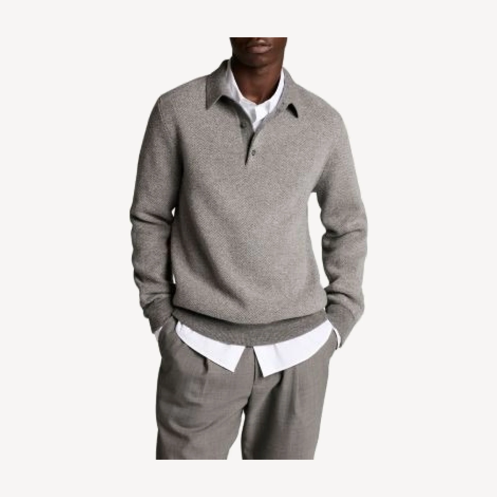 Vince Herringbone Wool & Cashmere Sweater