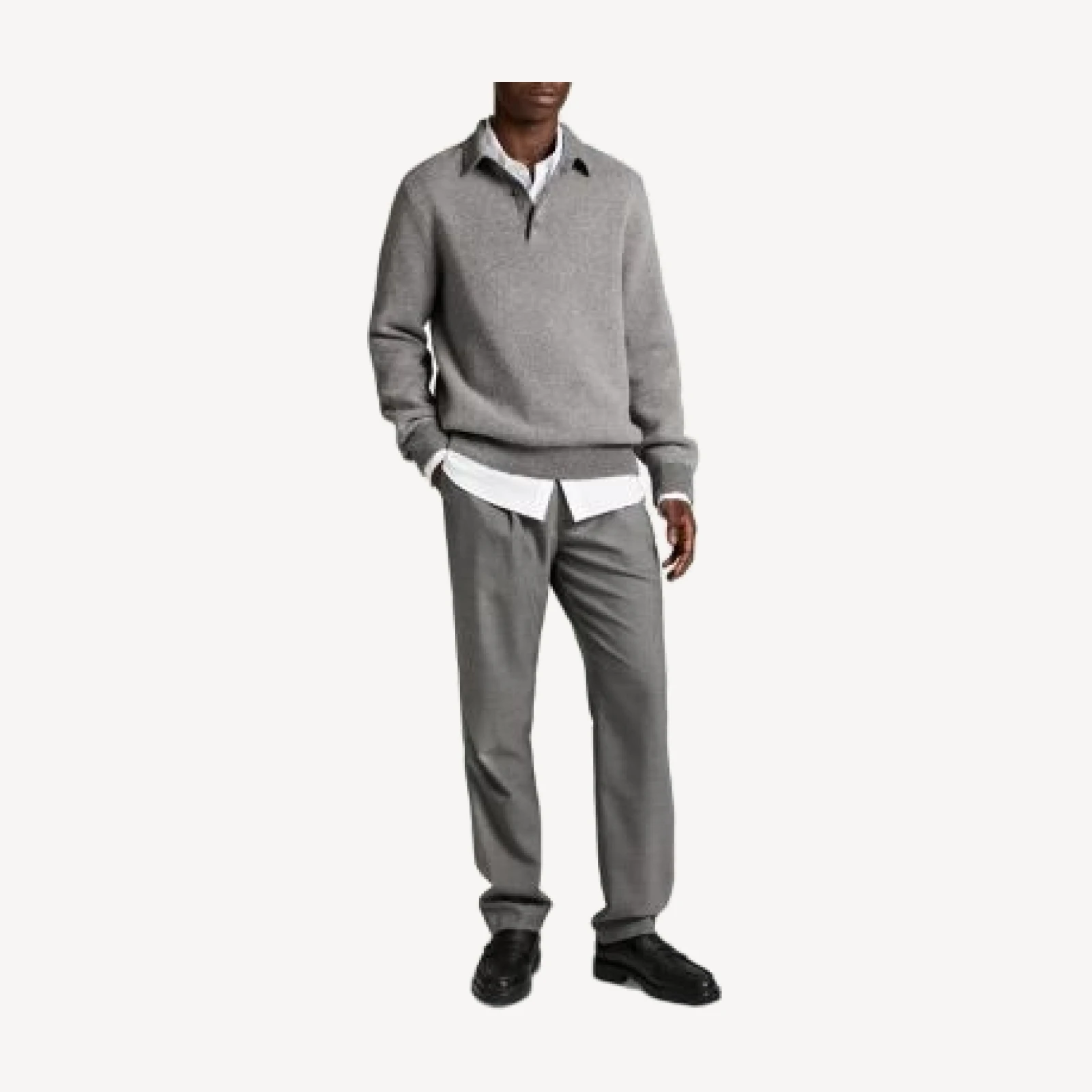 Vince Herringbone Wool & Cashmere Sweater