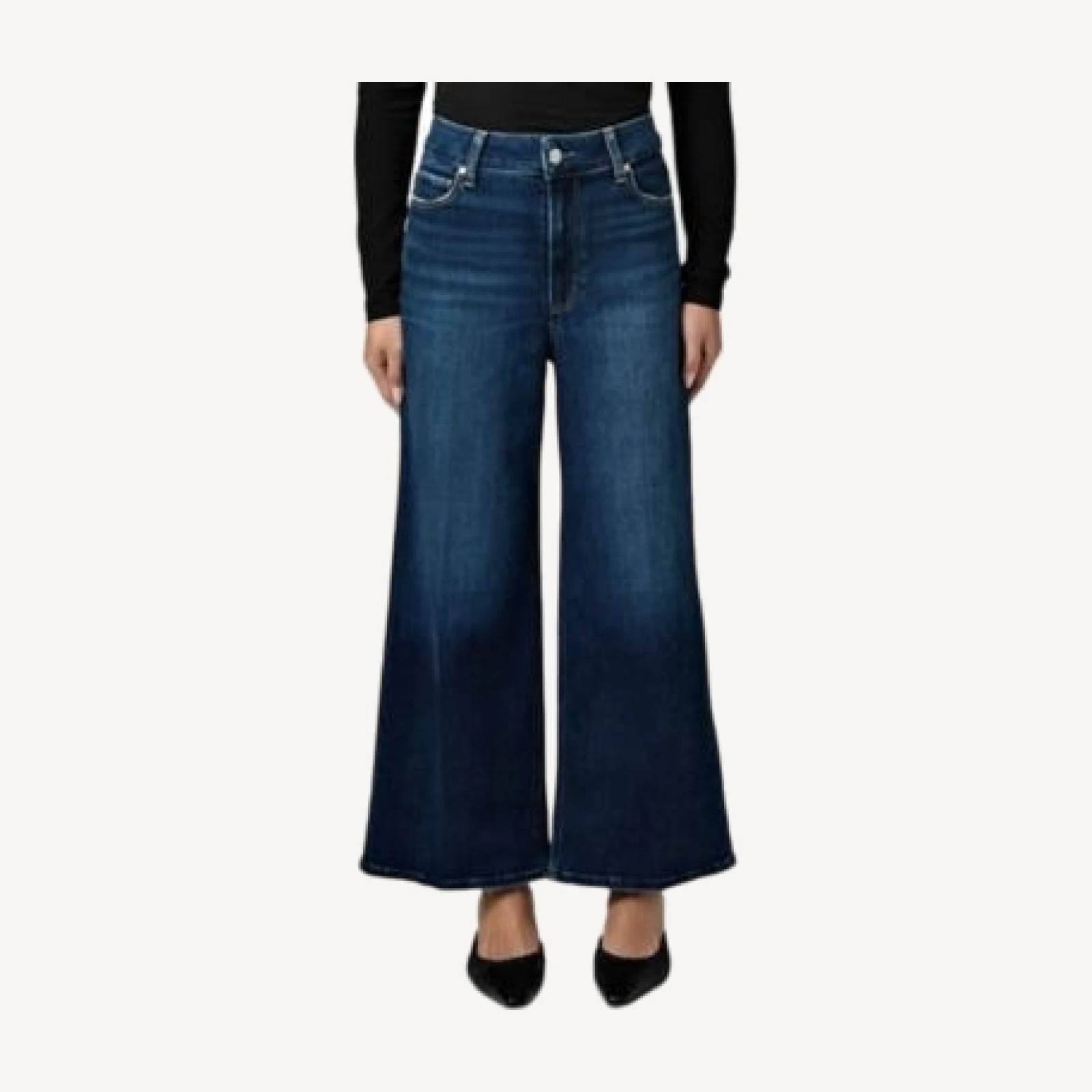 Paige Petites Anessa High Rise Wide Jeans in Overdrive