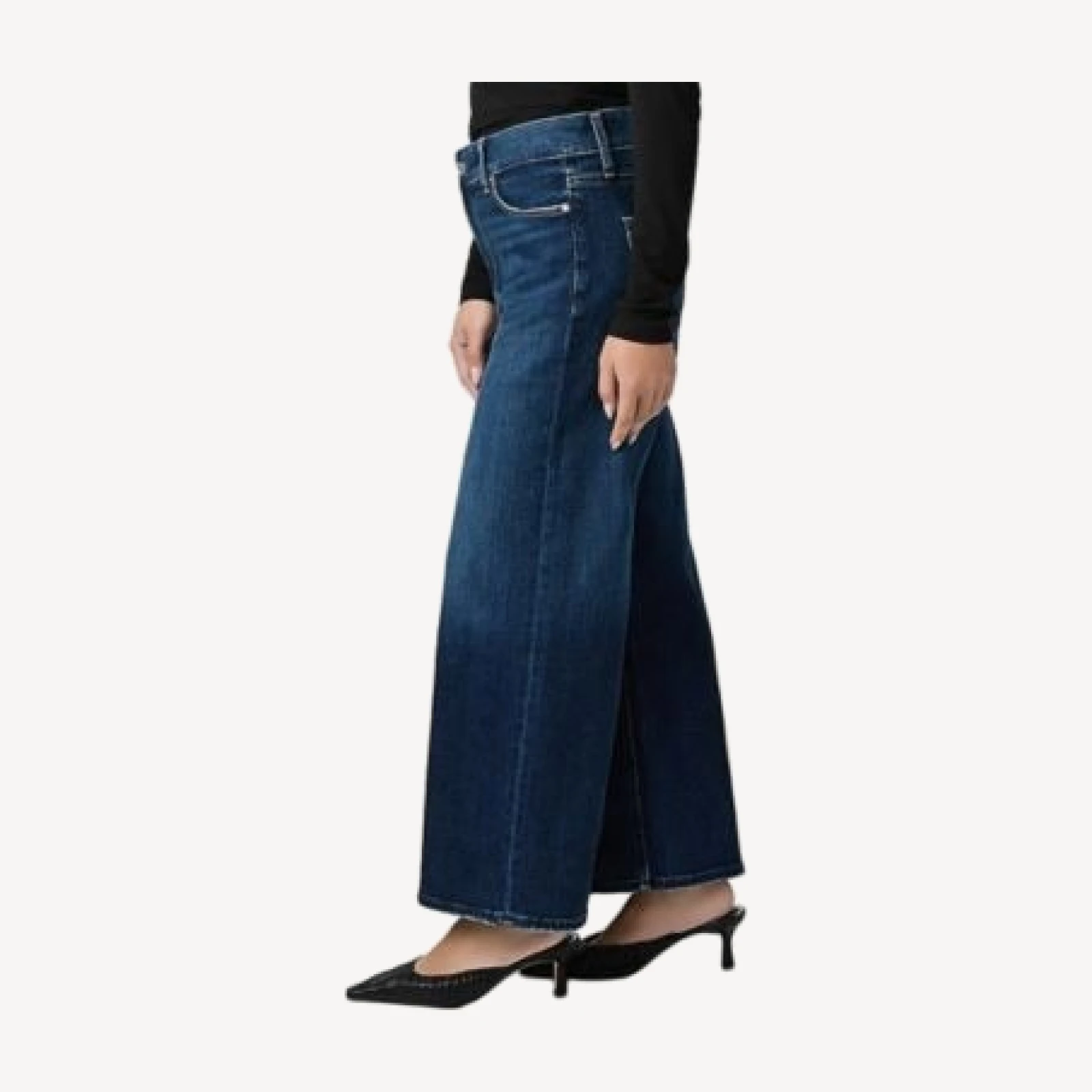 Paige Petites Anessa High Rise Wide Jeans in Overdrive