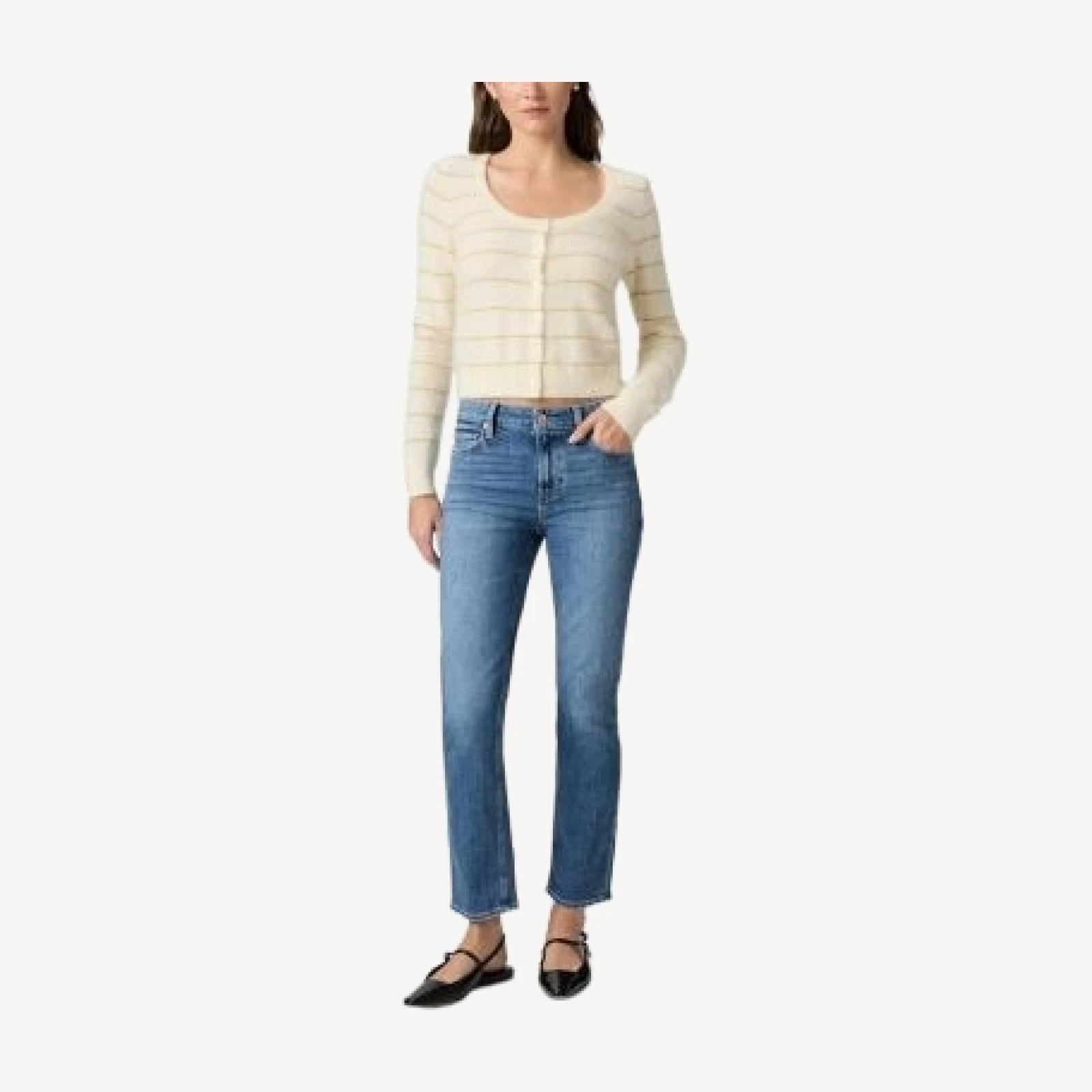 Paige Cindy Straight Ankle Jeans in Freeride