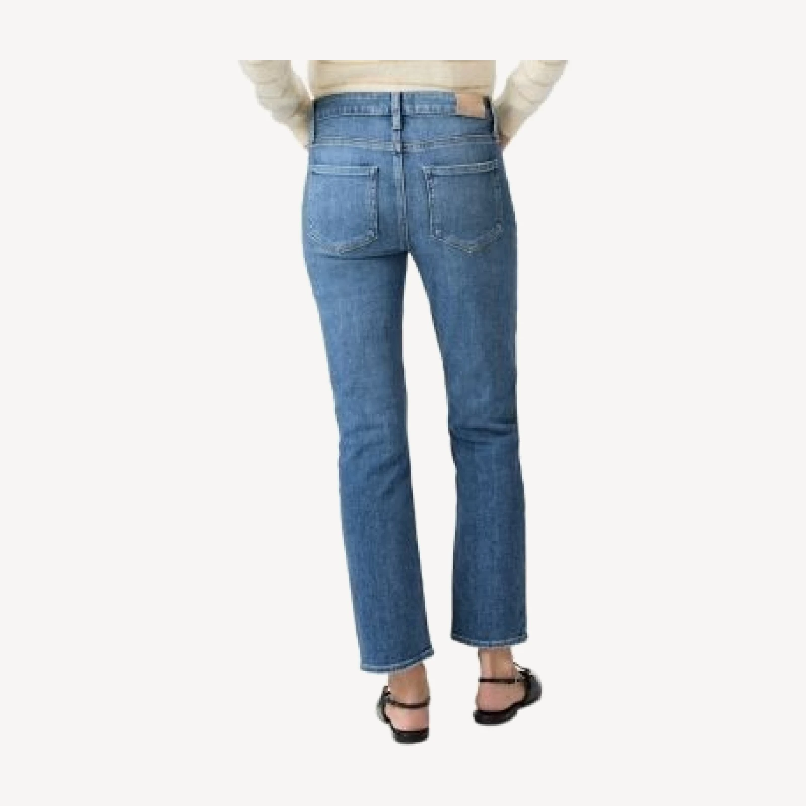 Paige Cindy Straight Ankle Jeans in Freeride